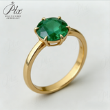 Customize Ring 6 Prongs Round Lab Grown Ruby Sapphire Columbia 925 Sterling Silver Wedding Engagement Band Charms Hypoallergenic