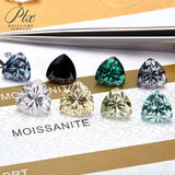 Lab Grown Loose Moissanite Diamond Wholesale Multicolor Trillion Shape VVS1 Clarity for Gemstone Making GRA Certificate Beads