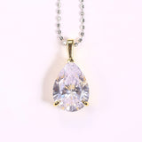 8-16 CT Custom Necklace Pear Cut Moissanite White 925 Sterling Silver Jewelry High-Quality Premium Christmas Gift Hypoallergenic