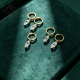 Lab Grown Diamond Earrings New Arrival Design 10K/14K/18K Solid Yellow Gold Marquise Cut 1/2ct DEF VVS Minimalist Stud Earrings for Women Hypoallergenic for Daily Wear Factory Direct Supply
