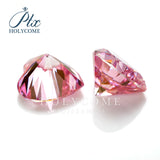 Multicolor Heart Cut Moissanite - Garnet Red Light Purple Sakura Pink Plated Iridescent Gem for Anniversary Jewelry