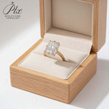 Radiant Cut Ring with 5CT D Color Moissanite Diamond 10k 14k 18K Gold Plated 925 Silver for Women Man Engagement Wedding Jewely