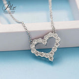 Heart Shape Moissanite Pendant Necklace Women Only Gifts For Festivals And Anniversaries