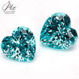 Heart Cut Lab-Grown Paraiba Loose Stones - Wholesale Price Romantic Gift Choice