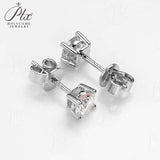 Classic 4 Prongs Setting Round Cut Moissanite Stud Earrings Women Only Gifts For Festivals And Anniversaries