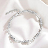 Moissanite Bracelet 3.0mm Round Cut D Color 925 Sterling Silver Birthday Anniversary Gift Charms Pass Diamond Tester 16+3cm