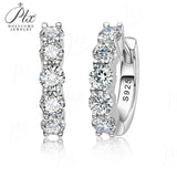 1CT Customize Earrings Moissanite Lab Grown Emerald/Ruby/Sapphire 925 Silver Hypoallergenic Factory Direct Sales for Women Gift