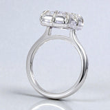 Radiant Cut Ring with 5CT D Color Moissanite Diamond 10k 14k 18K Gold Plated 925 Silver for Women Man Engagement Wedding Jewely