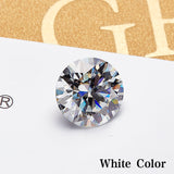 Lab Grown Moissanite Diamond Primary Color VVS1 Clarity Round Shape Brilliant Cut Beads Advanced Jewelry Making Materials