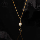 Comma Necklace 925 Silver Gold-Plated Moissanite Necklace Exquisite Women's Jewelry Suitable for Banquet and Party Occasions