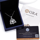 Heart-shaped Clover Necklace 925 Sterling Silver with Moissanite Round Cut VVS1 Jewelry Gift for Women’s Special Occasions