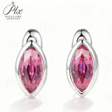 1CT Marquise Earrings D Color Moissanite/Ruby/Colombian 10k 14k S925 Plated Gold Ear Stud for Woman Engagement Christmas Party