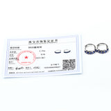 1CT Customize Earrings Moissanite Lab Grown Emerald/Ruby/Sapphire 925 Silver Hypoallergenic Factory Direct Sales for Women Gift