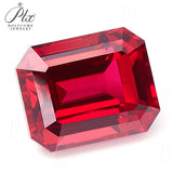 Jewelry Raw Material Wholesale - Multi-Size Emerald-Cut Lab-Grown Ruby