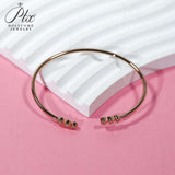 Open Bracelet 925 Sterling Silver with Moissanite Round Cut VVS1 Stones Sparkling Jewelry Gift for Women’s Special Occasions
