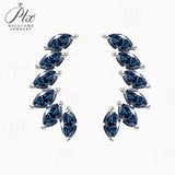 Earrings with 2.4CT D Color Marquise Cut Moissanite 925 Silver Plated White Yellow Rose Gold Ear Stud Women Fashion Daily Jewely