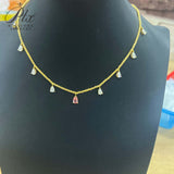 Nine Waterdrop Necklace Moissanite Stones Pear Cut Custom 925 Sterling Silver Collarbone Chain for Women Christmas Gifts Elegant