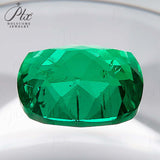 Bulk Wholesale Fat Rectangular Colombian Man-Made Cultivated Emeralds Multiple Sizes Can Be Used As DIY Jewelry Raw Materials