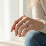 Diamond Eternity Ring with 0.7CT D Color Round Moissanite 10k 14k 18K Gold Plated 925 Silver for Women Wedding Engagement Jewely