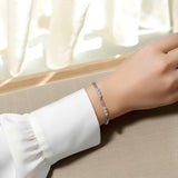 Moissanite Bracelet 3.0mm Round Cut D Color 925 Sterling Silver Birthday Anniversary Gift Charms Pass Diamond Tester 16+3cm