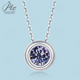 Moissanite  Pendant Luxury 1 Carat VVS1 Rose Gold K Red Color Necklace Clavicle Chain GRA Certified Lab Diamond Women Charms