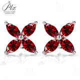 925 Sterling Silver with Hearts and Arrows Cut D Color VVS1  Moissanite Marquise Earrings  GRA Certificate Daily Wear