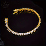 20ct Teardrop Shaped Bracelet with Exquisite Moissanite Accents Women's Style 925 Silver Fashionable and Popular Holiday Gift
