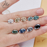 Sparkling Multicolor Moissanite Oval Cut 8Hearts 8Arrows Brilliant Facets Exquisite Loose Gemstones for Jewelry Crafting