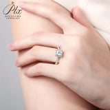 Princess Square Cut Moissanite Jewelry Set Women Only Gifts For Festivals And Anniversaries