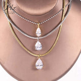 8-16 CT Custom Necklace Pear Cut Moissanite White 925 Sterling Silver Jewelry High-Quality Premium Christmas Gift Hypoallergenic