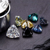 Lab Grown Loose Moissanite Diamond Wholesale Multicolor Trillion Shape VVS1 Clarity for Gemstone Making GRA Certificate Beads