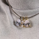 8-16 CT Custom Necklace Pear Cut Moissanite White 925 Sterling Silver Jewelry High-Quality Premium Christmas Gift Hypoallergenic