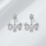 Earrings with 2.8CT D Color Round Marquise Cut Moissanite 925 Silver Plated White Yellow Gold Ear Stud Fashion Christmas Gift