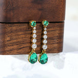 Custom Earrings Lab Grown Gemstones Pear Shape 925 Silver Anniversary Birthday Gift Hypoallergenic No Fade Factory Outlet Charm