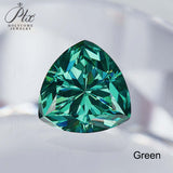 Lab Grown Loose Moissanite Diamond Wholesale Multicolor Trillion Shape VVS1 Clarity for Gemstone Making GRA Certificate Beads