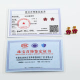 Flower-Shaped Earring Jewelry with Moissanite/Sapphire/Ruby 925 Sterling Silver Plated Screwback Earrings for Women