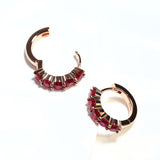 1CT Customize Earrings Moissanite Lab Grown Emerald/Ruby/Sapphire 925 Silver Hypoallergenic Factory Direct Sales for Women Gift