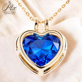 Heart Shaped Bezel Set Necklace 925 Sterling Silver 10K/14K/18K Gold Exquisite Lab Grown Gemstone As An Anniversary Gift