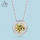 Moissanite  Pendant Luxury 1 Carat VVS1 Rose Gold K Red Color Necklace Clavicle Chain GRA Certified Lab Diamond Women Charms