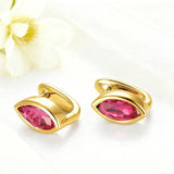1CT Marquise Earrings D Color Moissanite/Ruby/Colombian 10k 14k S925 Plated Gold Ear Stud for Woman Engagement Christmas Party