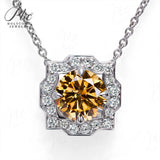 Moissanite 1ct Multicolor Classic Herry Necklace Pendant 925 Sterling Sliver Wedding/Birthday Jewely With Certificates Charms