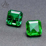 0.13-1.75ct Loose Multi-Size Asscher Zambian Emeralds Can Be Used As Raw Materials For DIY Jewelry Rings Necklaces Earrings Etc Hypoallergenic