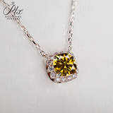 Holycome Pendant 925 Silver 38cm-42cm  Moissanite VVS1 Engagement Pendant Necklace for Women Anniversary Gift
