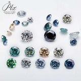Lab Grown Moissanite Diamond Primary Color VVS1 Clarity Round Shape Brilliant Cut Beads Advanced Jewelry Making Materials