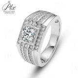 Round Moissanite Half-Eternity Ring for Men Only Gifts For Festivals And Anniversaries