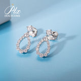 Multi-Moissanite Pear-Shaped Dangle Earrings