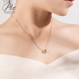 Holycome Pendant 925 Silver 38cm-42cm  Moissanite VVS1 Engagement Pendant Necklace for Women Anniversary Gift