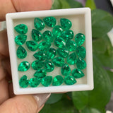 Bulk Multi-Size Pear-Shaped Colombian Lab-Grown Emeralds Brilliant And Dazzling Can Be Used As DIY Jewelry Materials A Top Choice For Exquisite Gifts