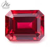 Jewelry Raw Material Wholesale - Multi-Size Emerald-Cut Lab-Grown Ruby