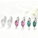 1CT Marquise Earrings D Color Moissanite/Ruby/Colombian 10k 14k S925 Plated Gold Ear Stud for Woman Engagement Christmas Party